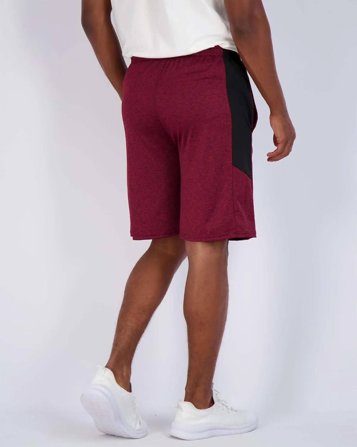 5 Pack Men's Active Quick Dry Fit Shorts - Athletic Running Gym Workout Casual Shorts with Pockets Bulk