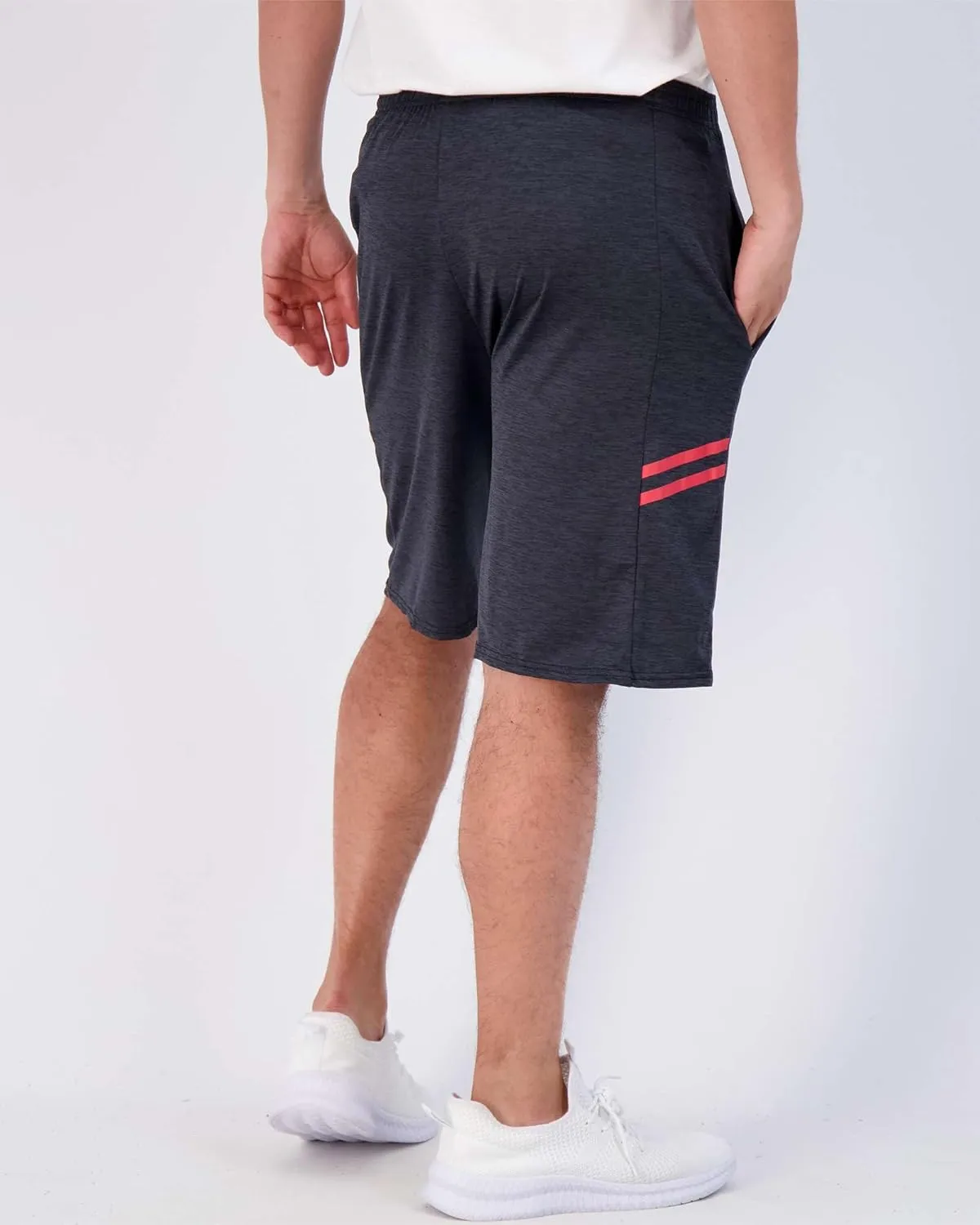 5 Pack Men's Active Quick Dry Fit Shorts - Athletic Running Gym Workout Casual Shorts with Pockets Bulk