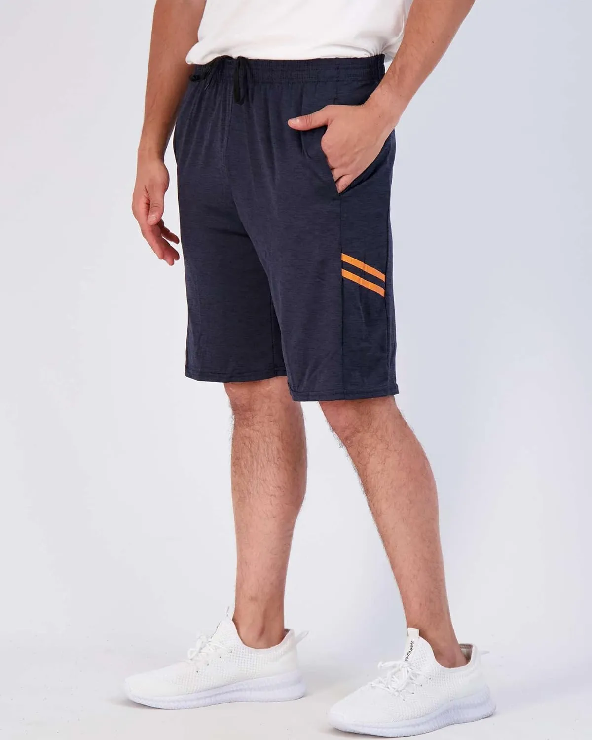 5 Pack Men's Active Quick Dry Fit Shorts - Athletic Running Gym Workout Casual Shorts with Pockets Bulk