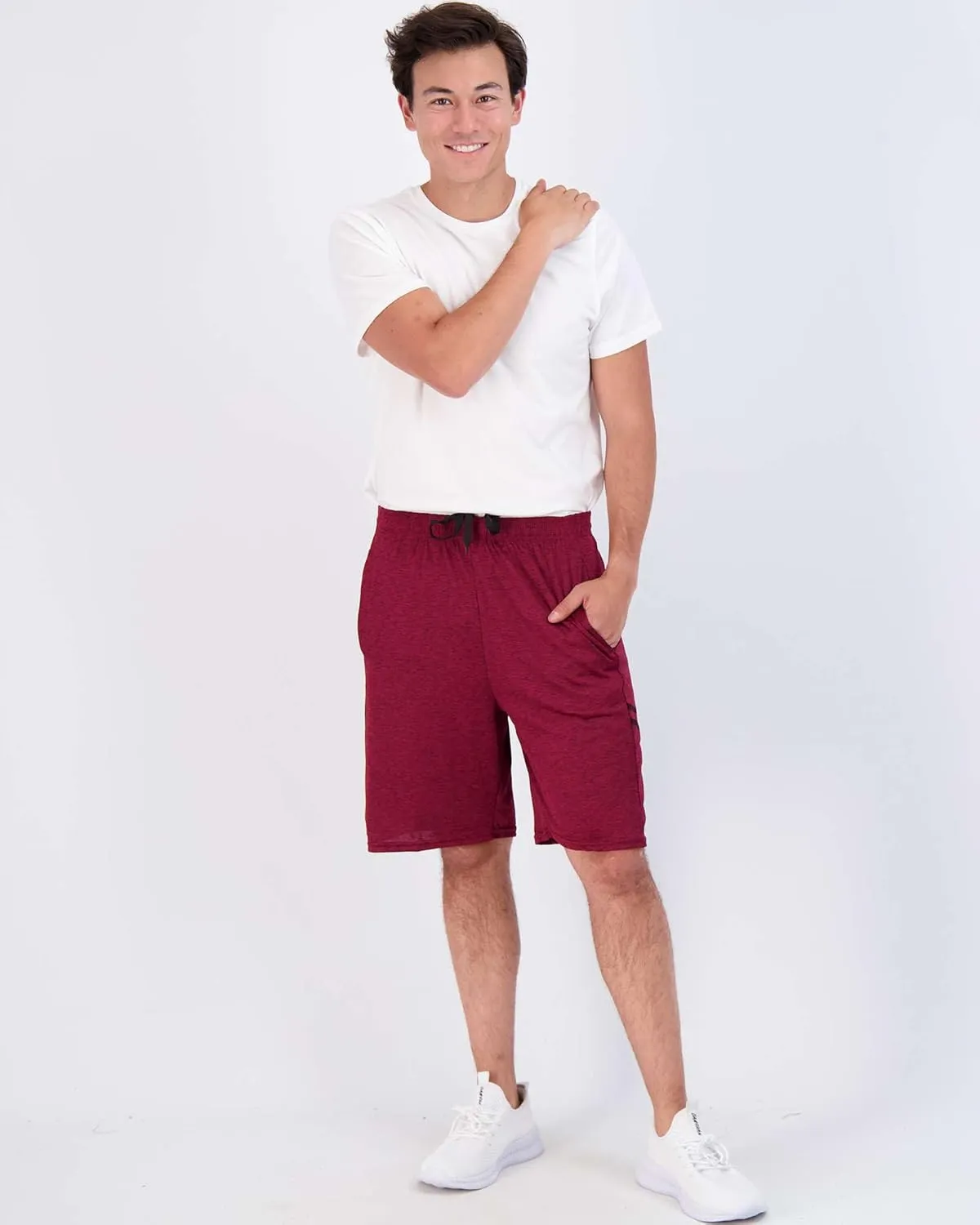 5 Pack Men's Active Quick Dry Fit Shorts - Athletic Running Gym Workout Casual Shorts with Pockets Bulk