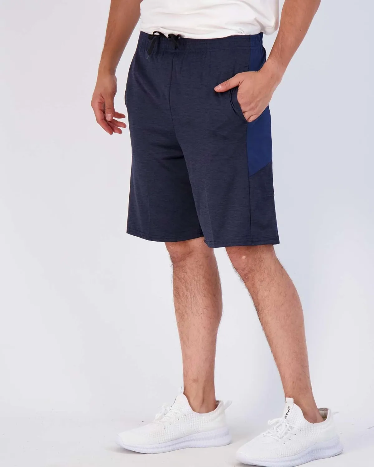 5 Pack Men's Active Quick Dry Fit Shorts - Athletic Running Gym Workout Casual Shorts with Pockets Bulk