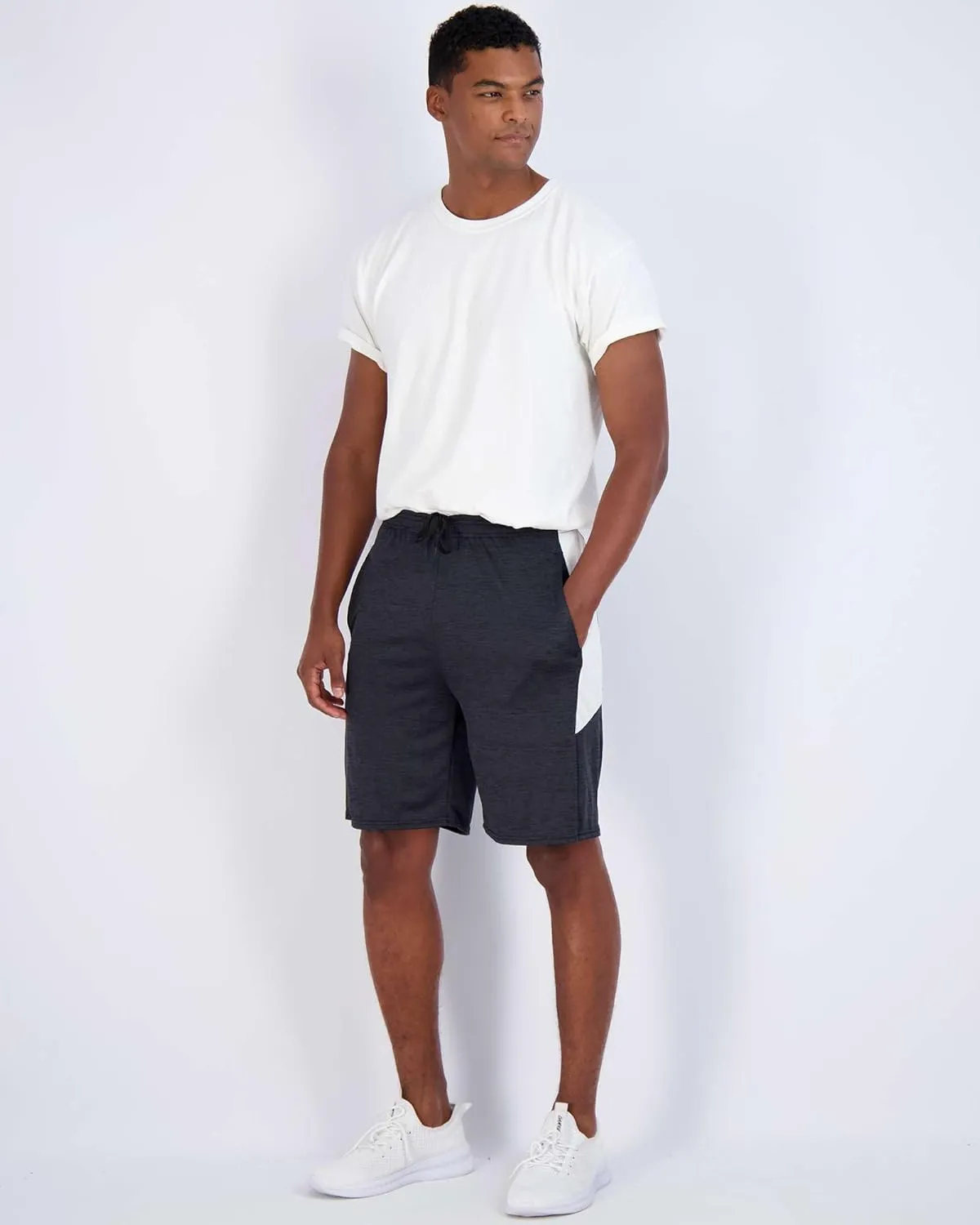 5 Pack Men's Active Quick Dry Fit Shorts - Athletic Running Gym Workout Casual Shorts with Pockets Bulk