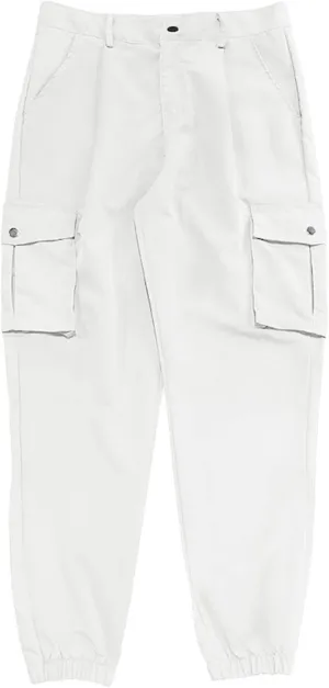 ADHOWBEW Mens Pants Casual Elastic Waist Outdoor Work Cargo Pockets Relaxed Fit Pants