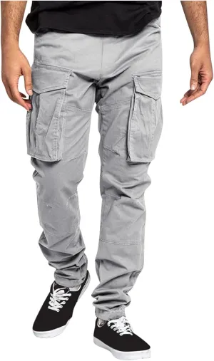 ADHOWBEW Mens Work Pants Outdoor Relaxed Fit Cargo Pockets Straight Elastic Pants