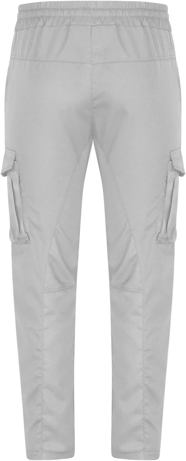 ADHOWBEW Mens Work Pants Outdoor Relaxed Fit Cargo Pockets Straight Elastic Pants