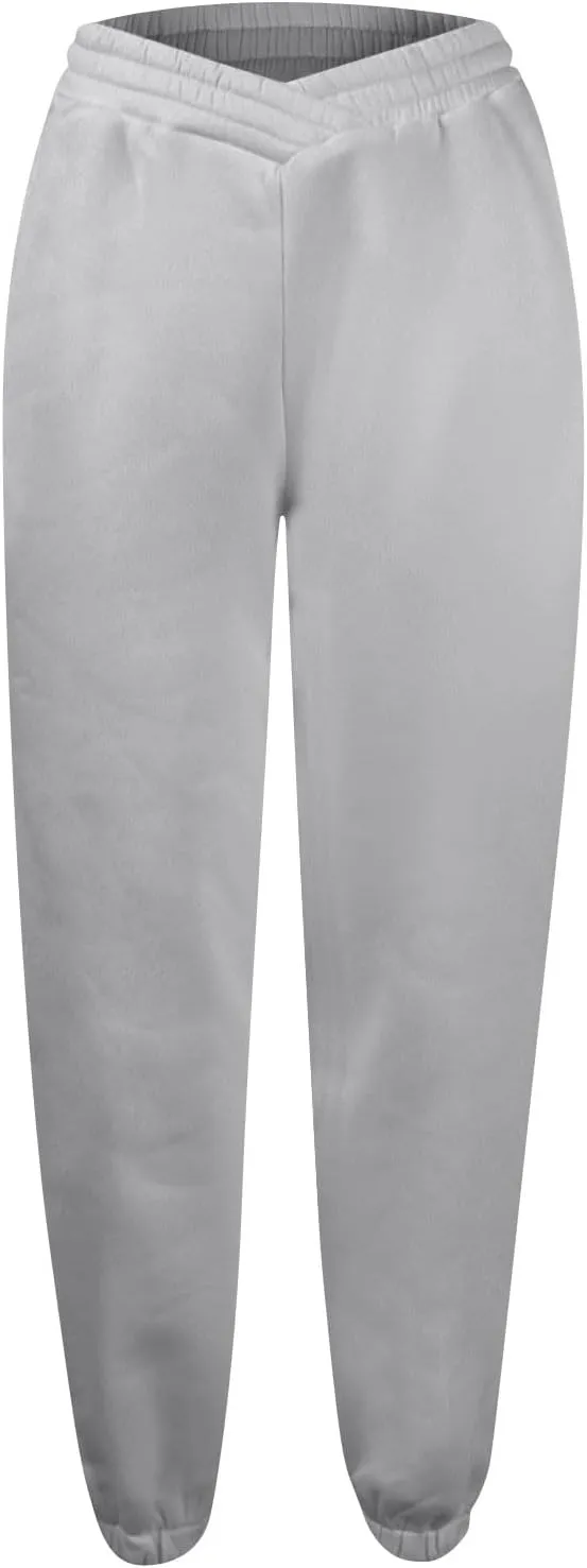 ADHOWBEW Women Sweatpants with Pockets Casual Low Rise Elastic Waisted Comfy Relaxed Fit Workout Joggers