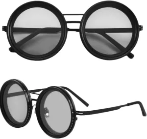 Adjustable Sunglasses for Men Women,1-9 Gears Rounded Polarized Glasses,ND Filter Lenses Retro Glasses UV Blocking