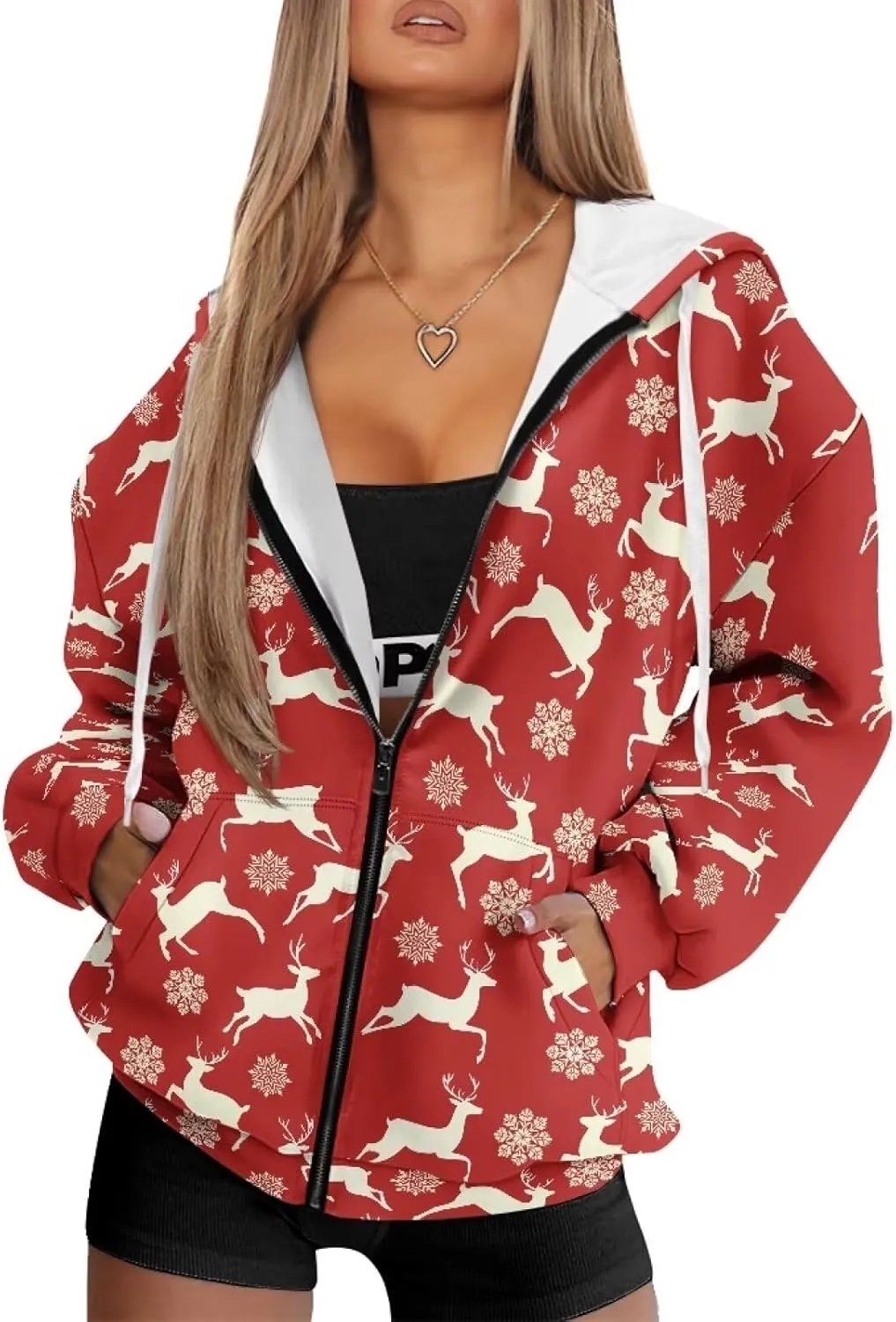 AFPANQZ Women's Hoodies Full Zip Up Hooded Sweatshirts Sweater Sport Pullover Breathable Cozy Loose Activewear