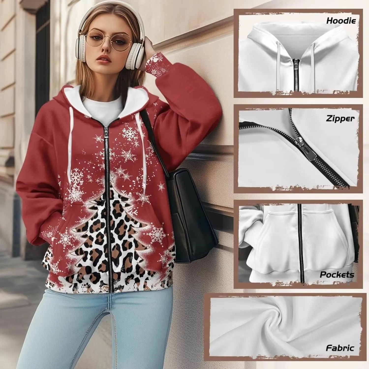 AFPANQZ Women's Hoodies Full Zip Up Hooded Sweatshirts Sweater Sport Pullover Breathable Cozy Loose Activewear