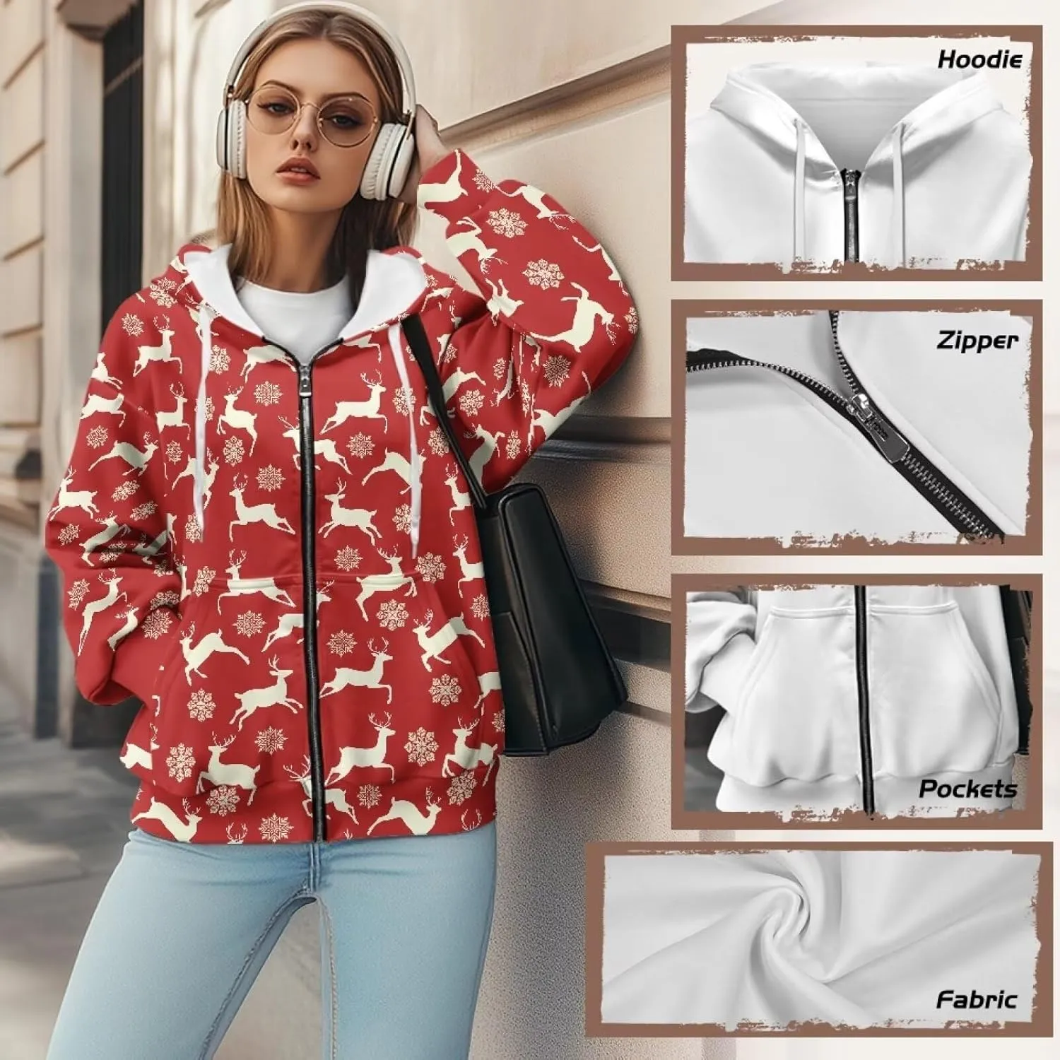 AFPANQZ Women's Hoodies Full Zip Up Hooded Sweatshirts Sweater Sport Pullover Breathable Cozy Loose Activewear