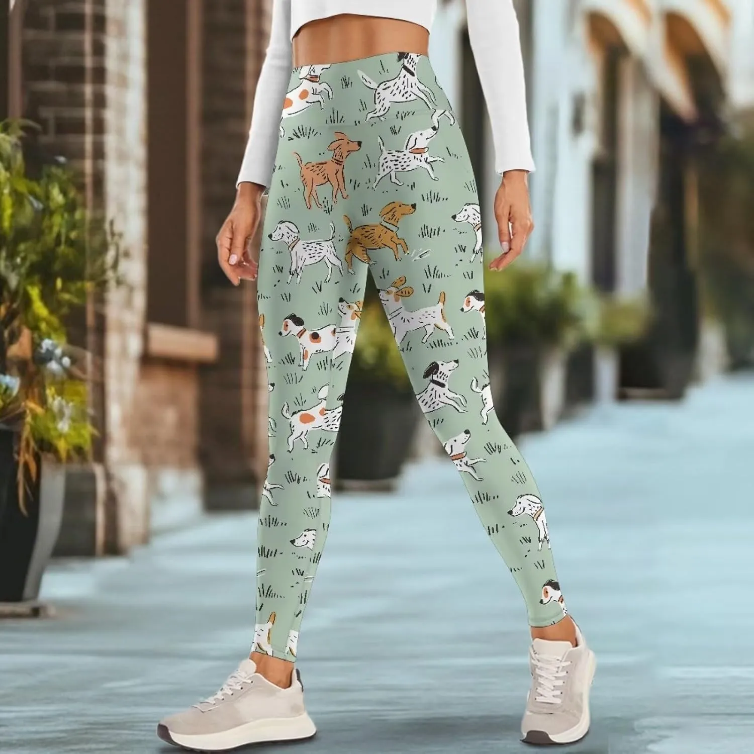 AFPANQZ Women's Yoga Leggings with Pockets Seamless Yoga Pants Casual Running Dance Sports Activewear Workout Stretch Capri