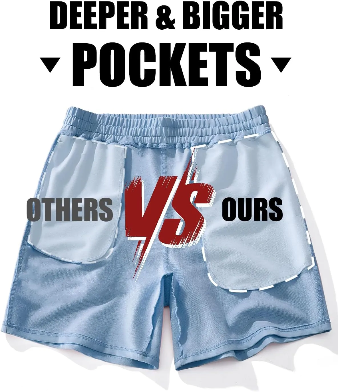 AIMPACT Mens Cotton Shorts 7'' Inseam Sweat Workout Gym Shorts Above Knee Jogger Lounge Casual Shorts with Pockets