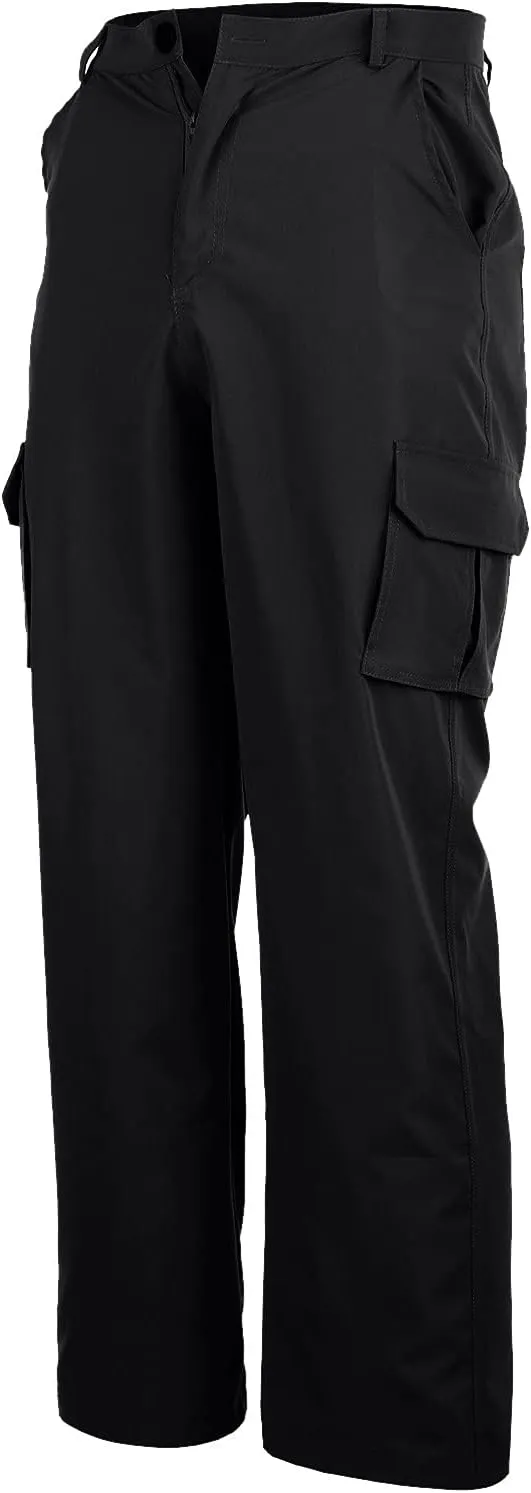 Alalaso Men's Cargo Pants Tapered Workwear Linen Cargo Stretch Twill Cargo Jogger Sweatpants Outdoor Pants