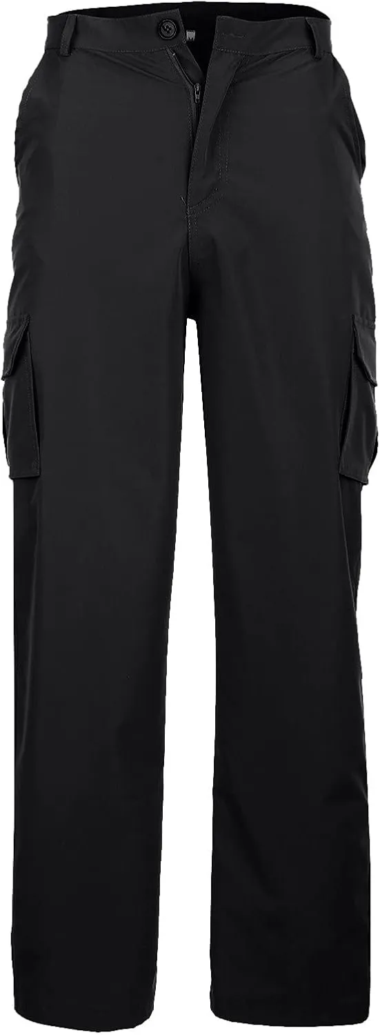 Alalaso Men's Cargo Pants Tapered Workwear Linen Cargo Stretch Twill Cargo Jogger Sweatpants Outdoor Pants