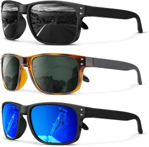 ANYLUV Mens Sunglasses Polarized, Retro Sunglasses for Men Women Square Style UV400 Protection for Driving