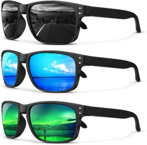ANYLUV Mens Sunglasses Polarized, Retro Sunglasses for Men Women Square Style UV400 Protection for Driving