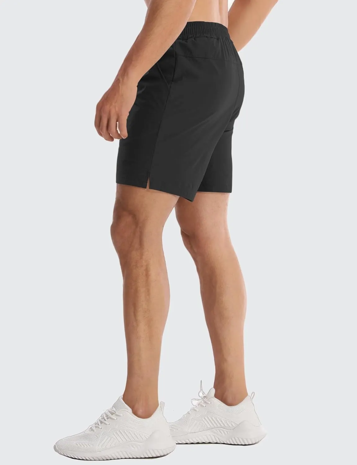 Aolesy Mens Athletic Shorts 7” Quick Dry Gym Running Shorts with Zipper Pockets Lightweight Workout Shorts