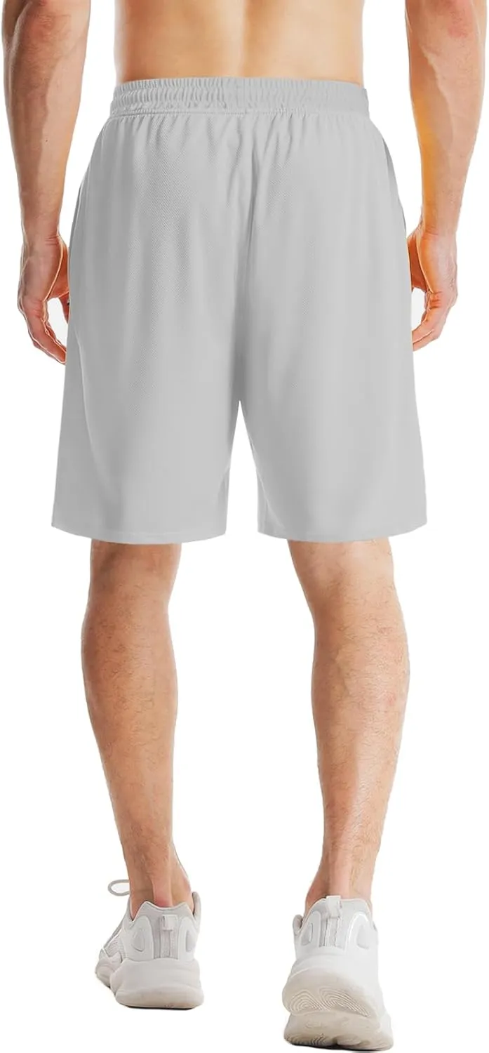Aolesy Men's Basketball Shorts 7"/9" Athletic Gym Shorts with Zip Pockets Lightweigh Quick Dry Mesh Workout Shorts