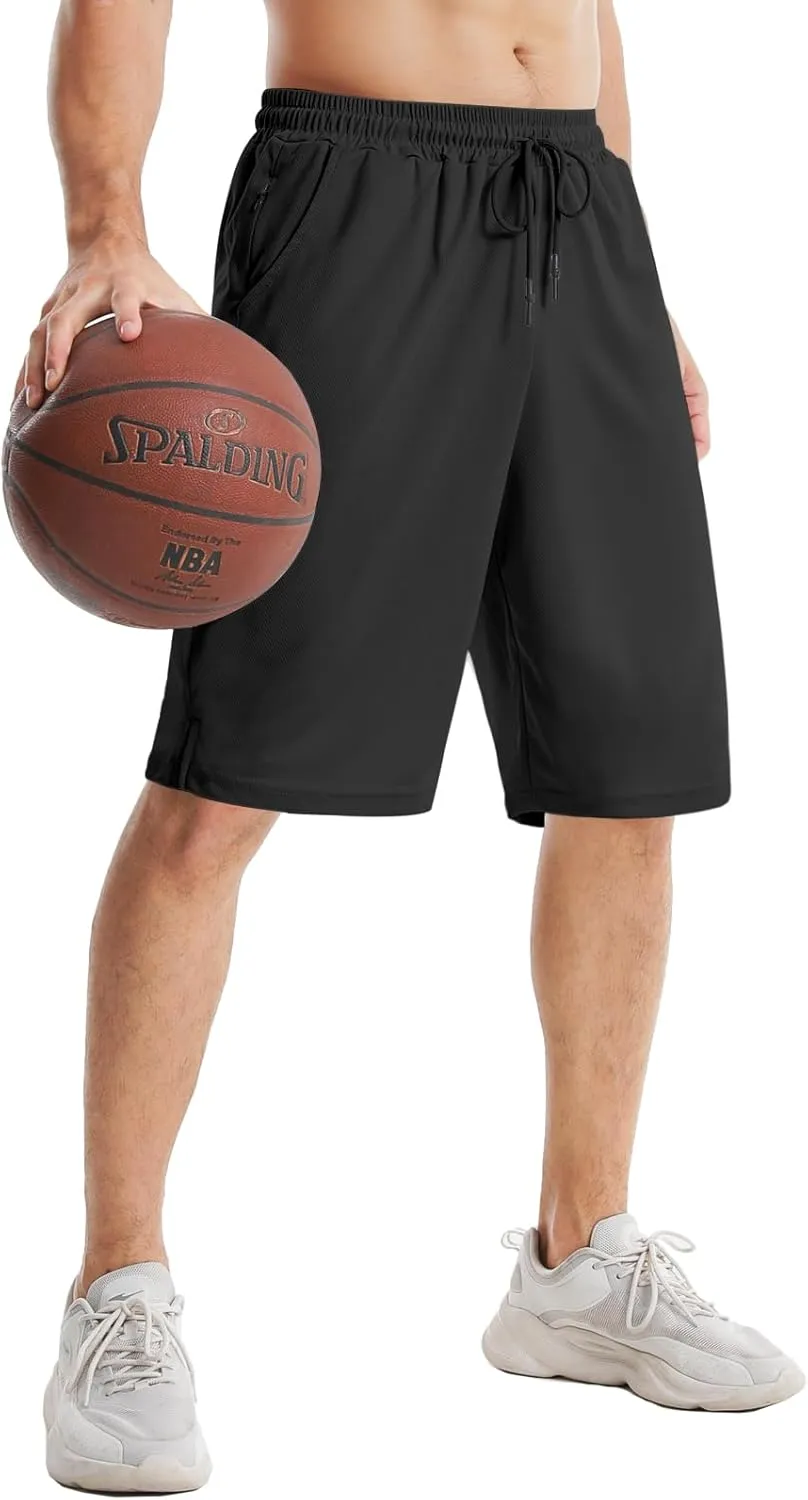 Aolesy Men's Basketball Shorts 7"/9" Athletic Gym Shorts with Zip Pockets Lightweigh Quick Dry Mesh Workout Shorts