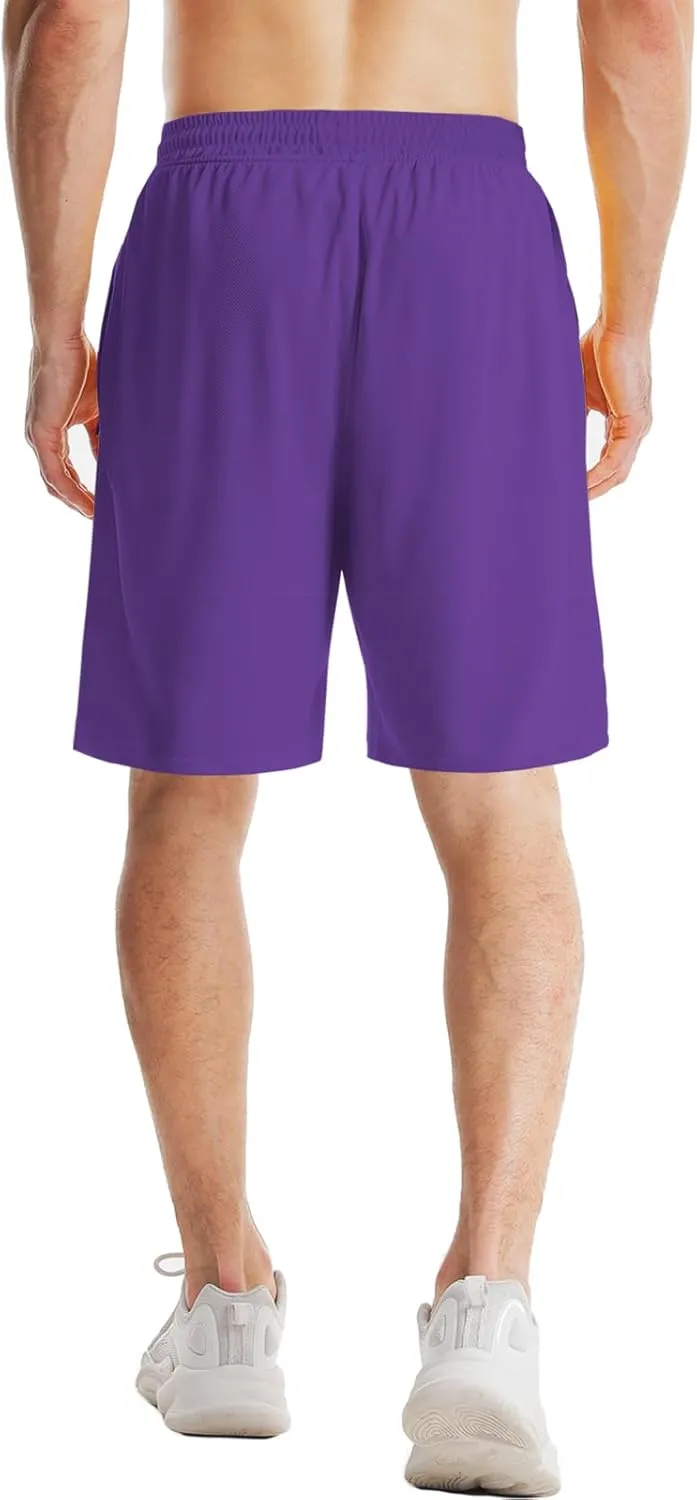 Aolesy Men's Basketball Shorts 7"/9" Athletic Gym Shorts with Zip Pockets Lightweigh Quick Dry Mesh Workout Shorts
