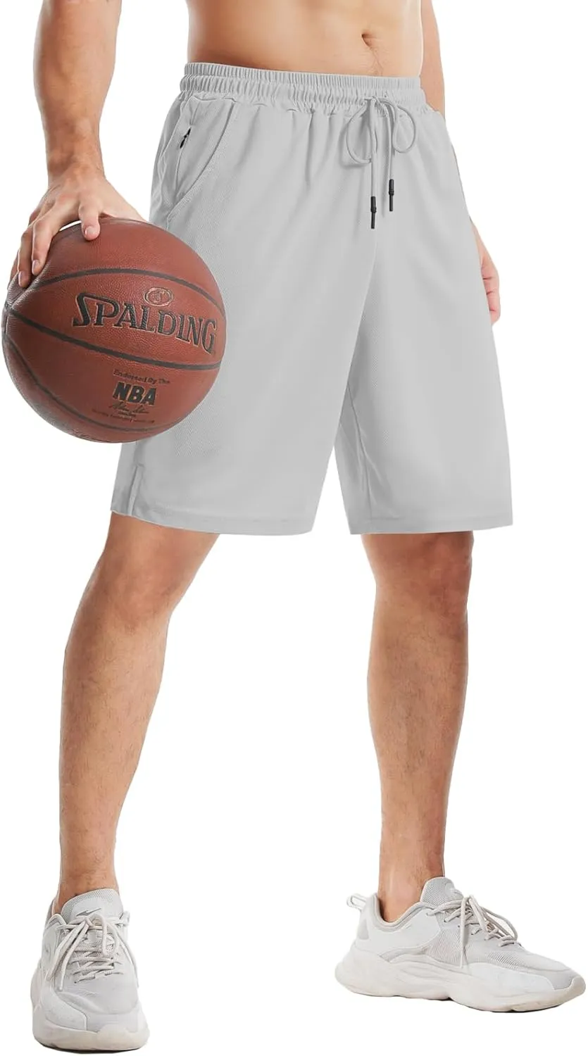Aolesy Men's Basketball Shorts 7"/9" Athletic Gym Shorts with Zip Pockets Lightweigh Quick Dry Mesh Workout Shorts