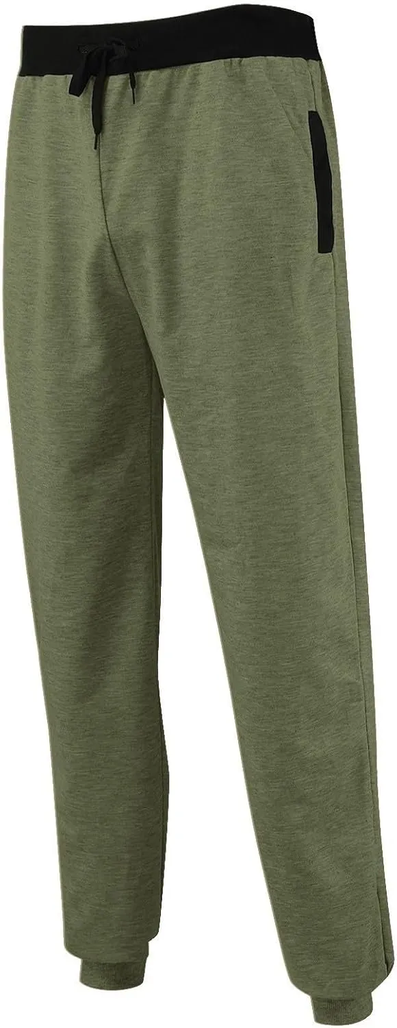 Athletic Sports Joggers for Men Drawstring Chino Cargo Pants Hiking Outdoor Relaxed Fit Sweatpants with Pockets
