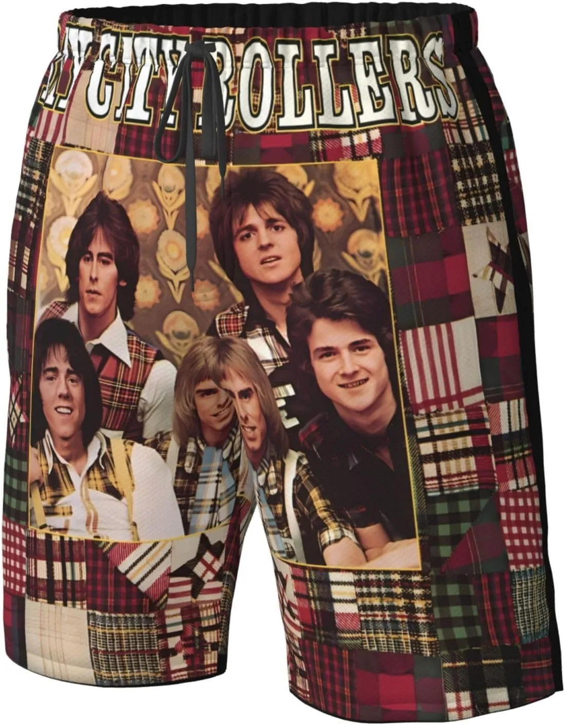 Bay City Music Rollers Shorts Men's Beach Shorts Basketball Shorts Lightweight Breathable Running Short Quick Dry