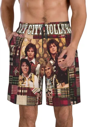 Bay City Music Rollers Shorts Men's Beach Shorts Basketball Shorts Lightweight Breathable Running Short Quick Dry