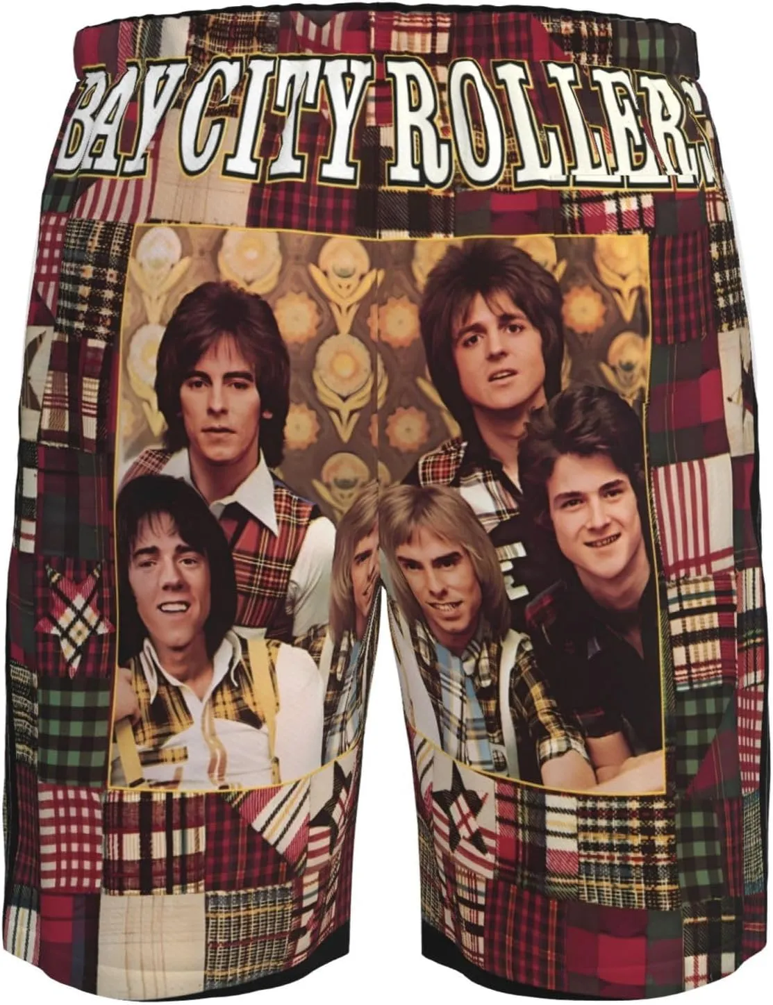 Bay City Music Rollers Shorts Men's Beach Shorts Basketball Shorts Lightweight Breathable Running Short Quick Dry