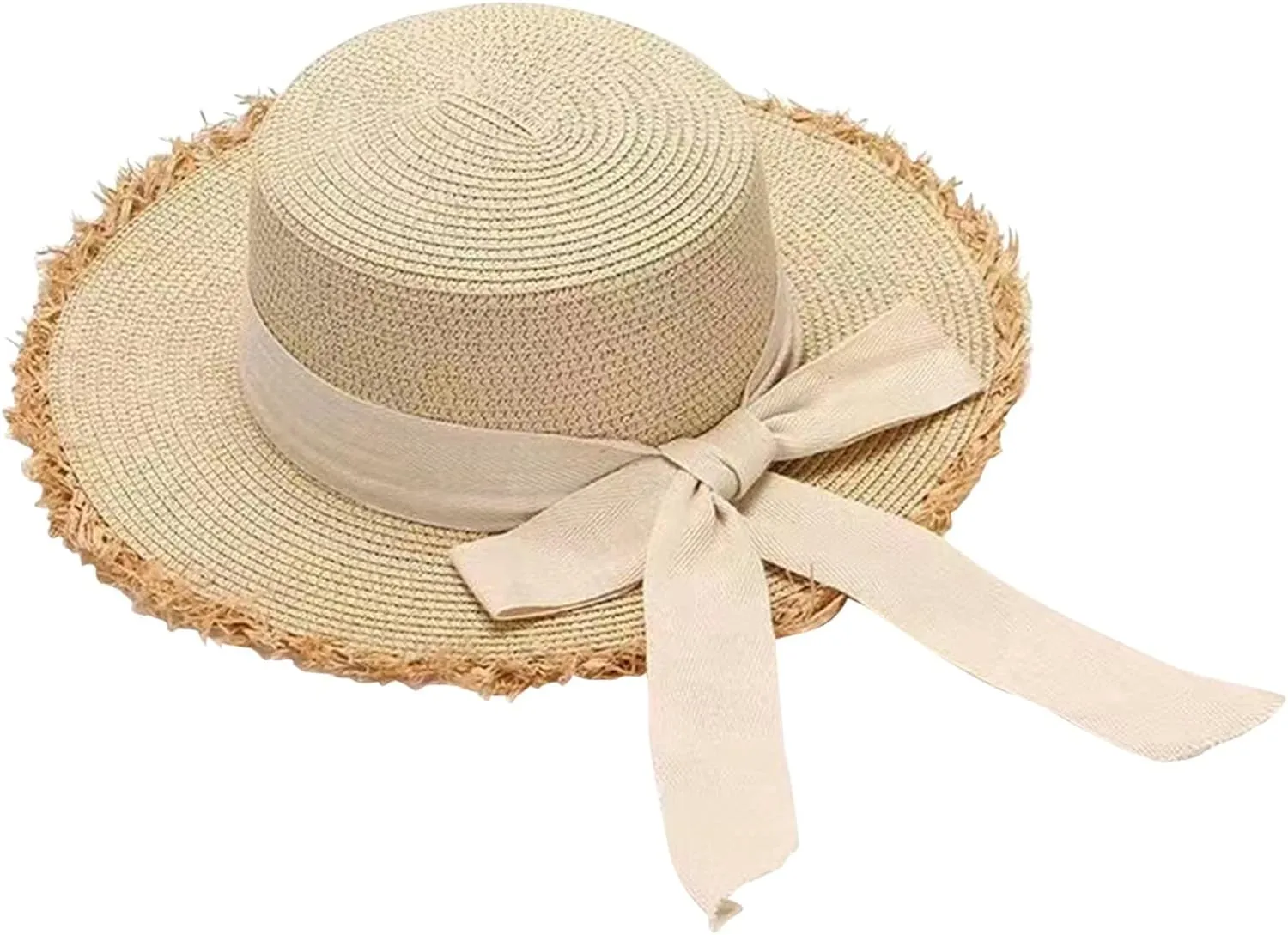 Beach Sun Straw Hats for Women, UPF 50  UV Sun Protection Wide Brim Summer Straw Hat Foldable Packable Roll up Cap