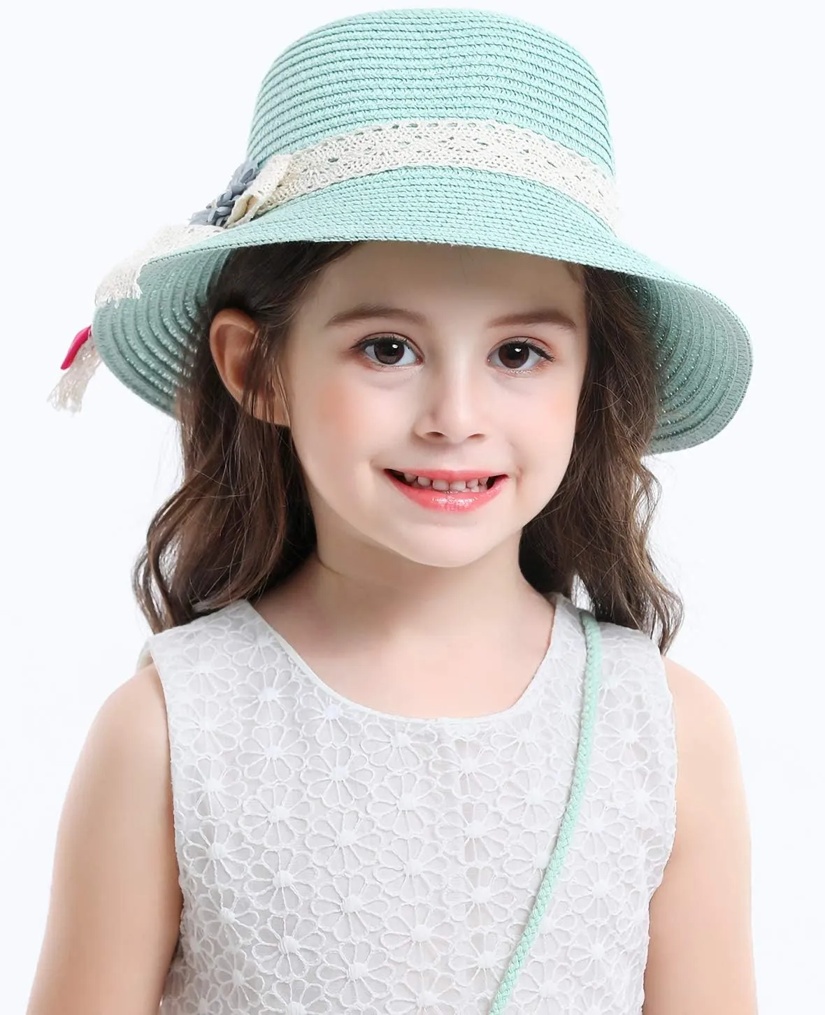Bienvenu Straw Hats Kids Sun Hats Summer Beach Hats Straw Party Hat Set