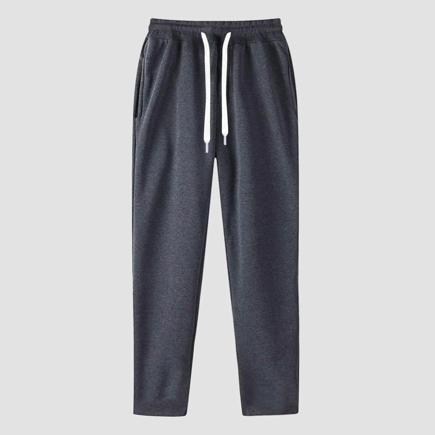 BIFUTON Sweat Pants for Mens Big and Tall Straight Leg Joggers Drawstring Fleece Lined Pants Men Winter Pants Athletic Pants