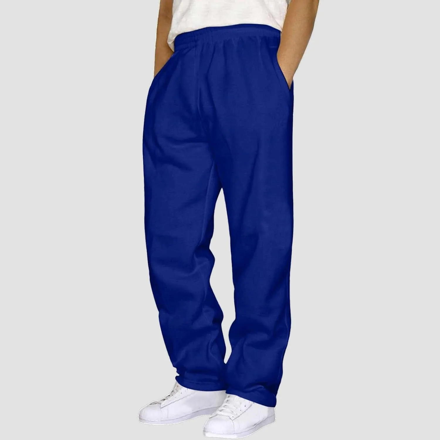 BIFUTON Sweat Pants for Mens Big and Tall Straight Leg Joggers Drawstring Fleece Lined Pants Men Winter Pants Workout Pants