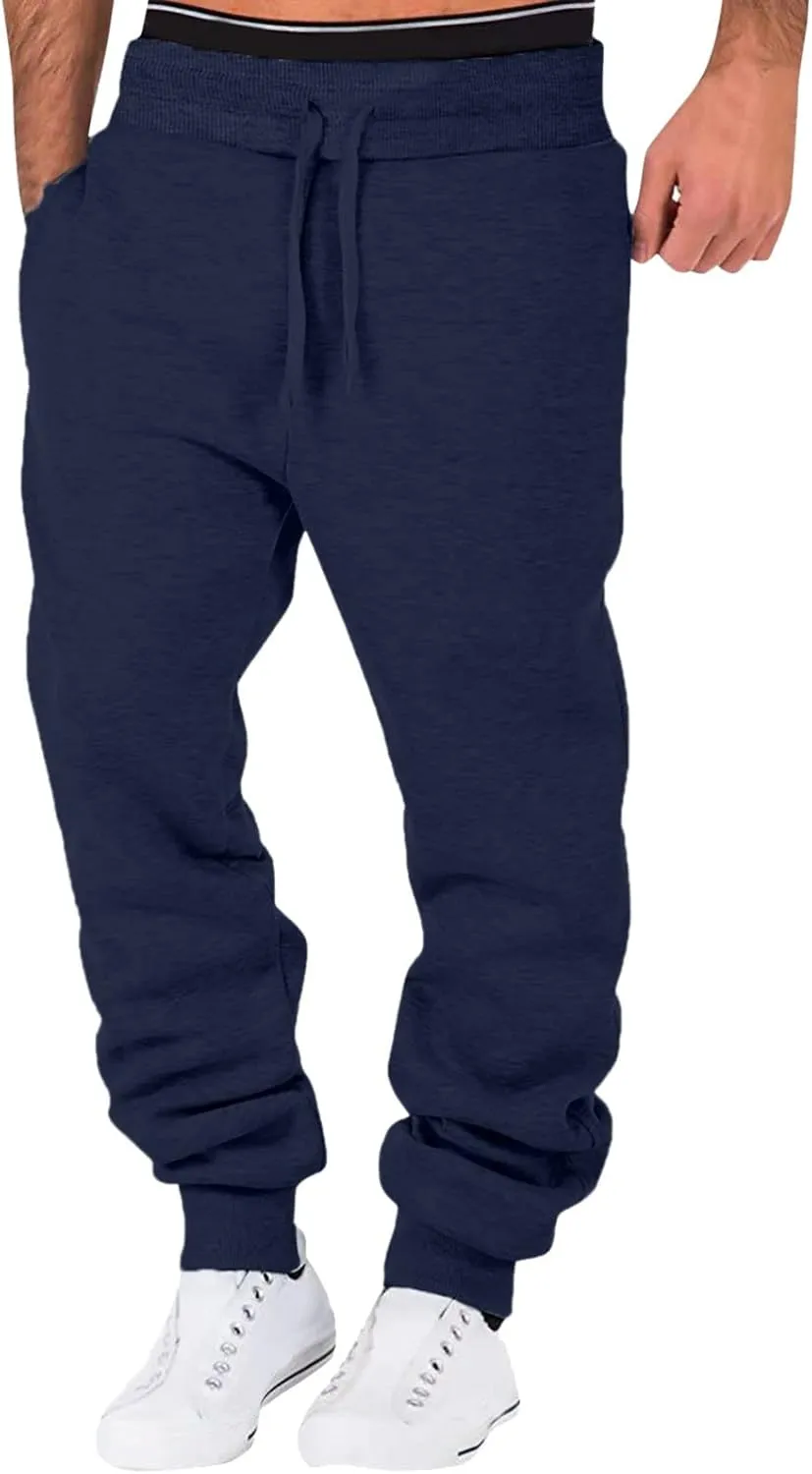 Big and Tall Cargo Pants for Men Sweatpants for Men Drawstring Men's Outdoor Work Military Tactical Pants Lightweight