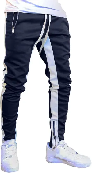 Big and Tall Sweatpants for Men Cargo Sweatpants Stretch Elastic Waist Baggy Workout Jogger Pants Drawstring Straight