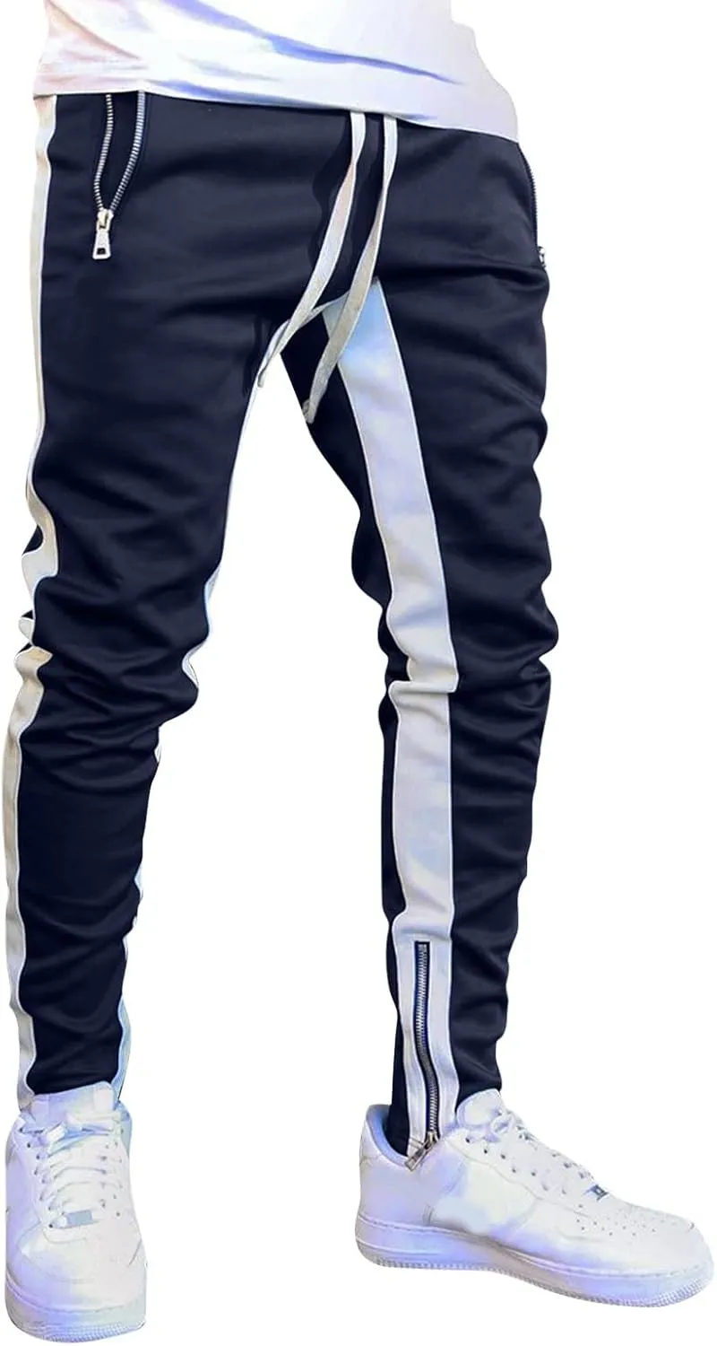 Big and Tall Sweatpants for Men Cargo Sweatpants Stretch Elastic Waist Baggy Workout Jogger Pants Drawstring Straight