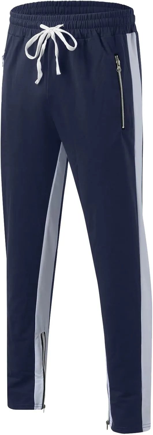 Big and Tall Sweatpants for Men Cargo Sweatpants Stretch Elastic Waist Baggy Workout Jogger Pants Drawstring Straight