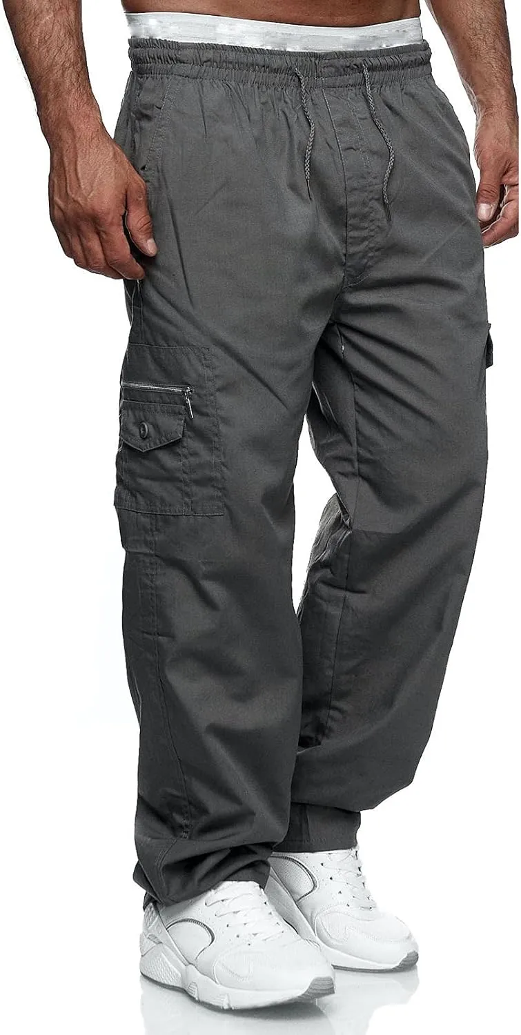 Big and Tall Sweatpants for Men Elastic Waist Color Block Pants Jogger Drawstring Trousers Pockets Sweatpants Workout