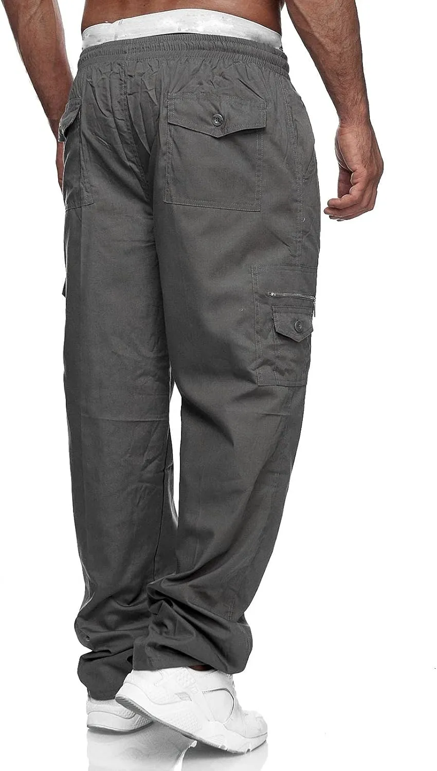 Big and Tall Sweatpants for Men Elastic Waist Color Block Pants Jogger Drawstring Trousers Pockets Sweatpants Workout