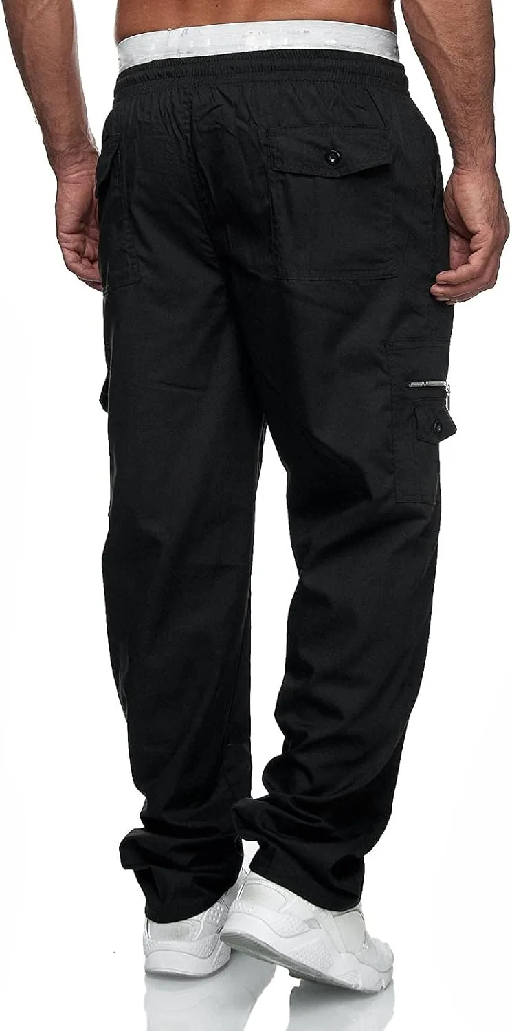 Big and Tall Sweatpants for Men Elastic Waist Color Block Pants Jogger Drawstring Trousers Pockets Sweatpants Workout