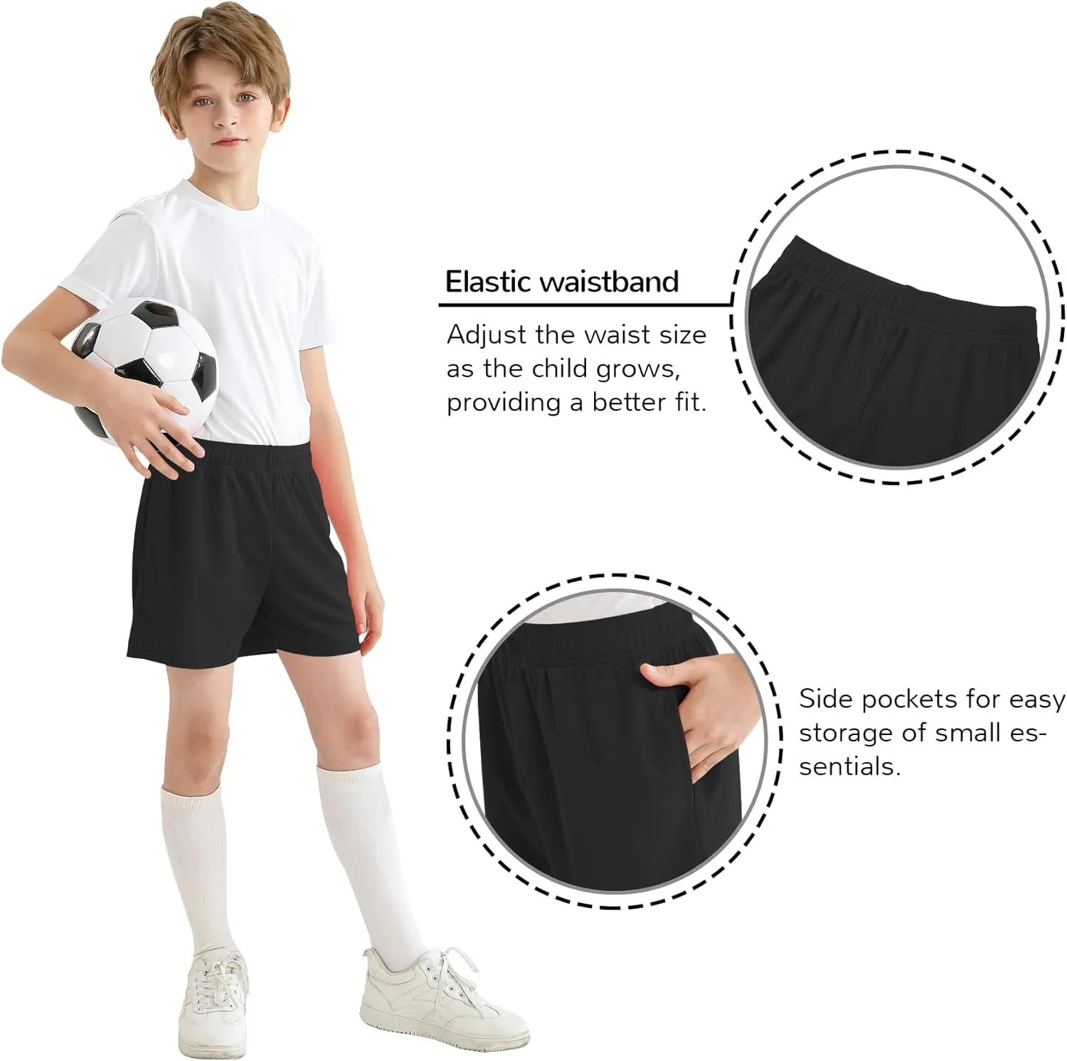 Boys and Girls Basketball Shorts Athletic Soccer Shorts Sizes 2T to Youth