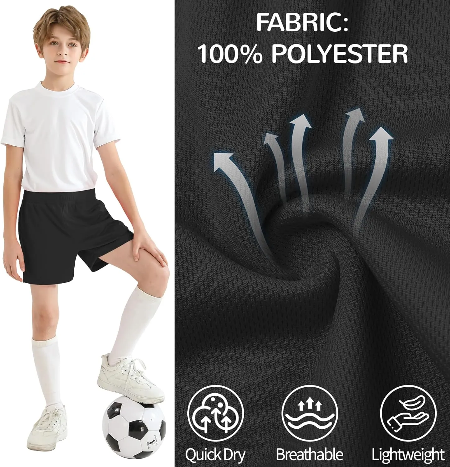 Boys and Girls Basketball Shorts Athletic Soccer Shorts Sizes 2T to Youth
