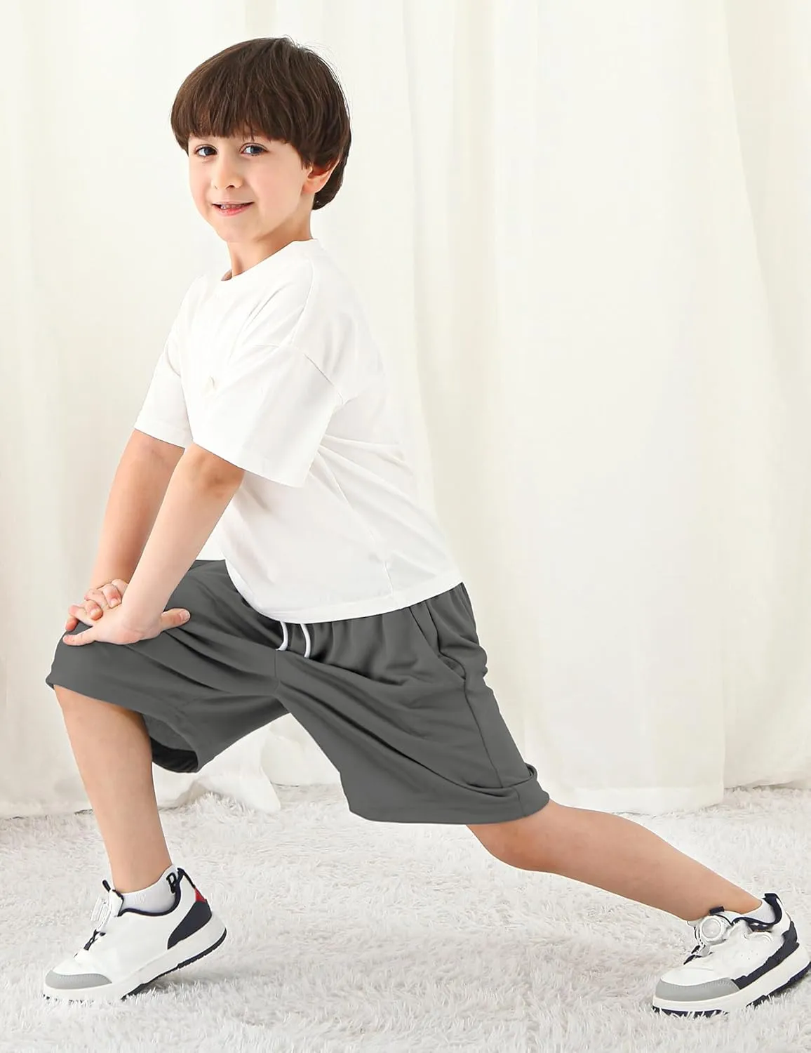Boys Athletic Shorts Mesh Basketball Soccer Shorts Breathable Quick Dry Running Gym Activewear for Kids Youth 6-16 Years
