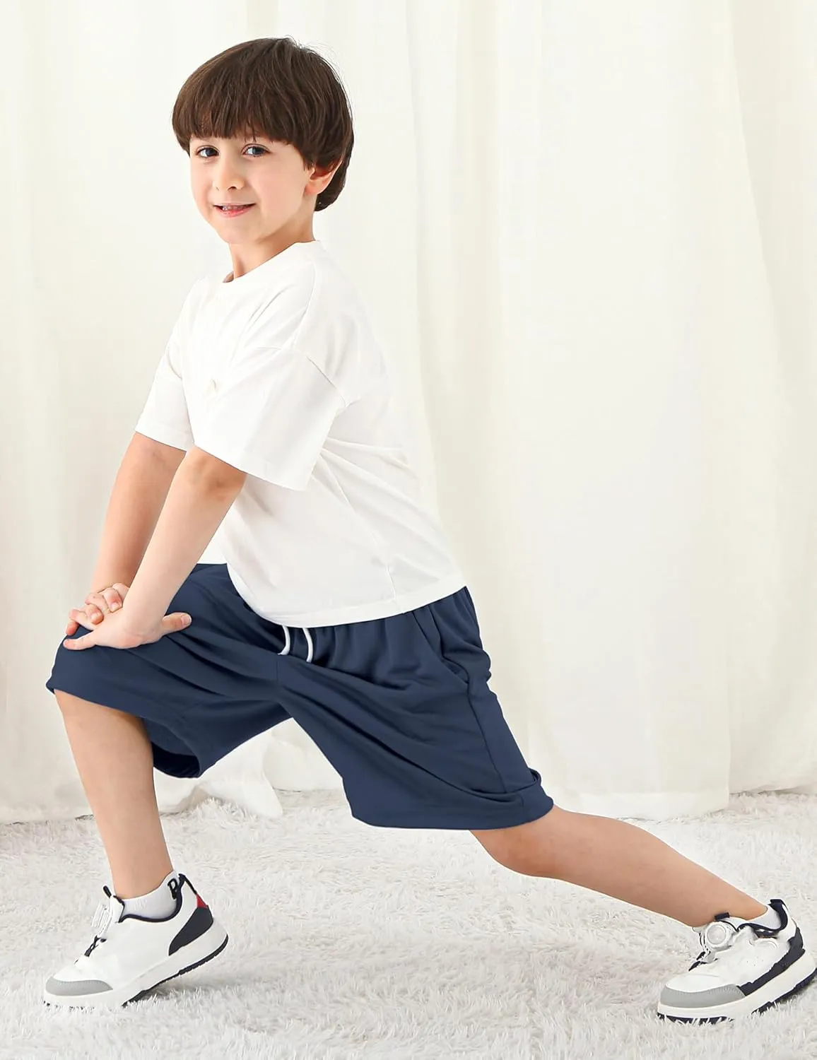 Boys Athletic Shorts Mesh Basketball Soccer Shorts Breathable Quick Dry Running Gym Activewear for Kids Youth 6-16 Years