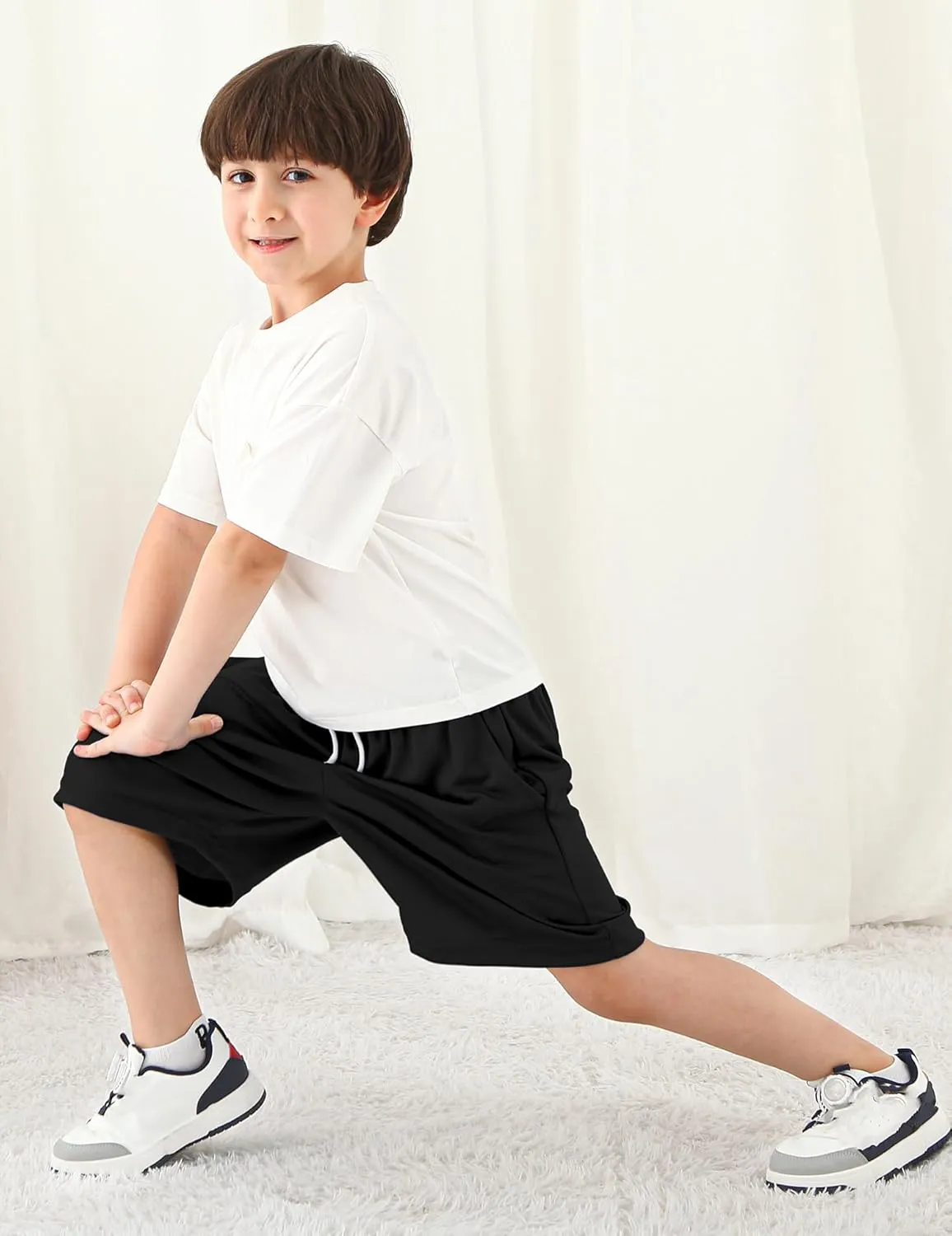 Boys Athletic Shorts Mesh Basketball Soccer Shorts Breathable Quick Dry Running Gym Activewear for Kids Youth 6-16 Years