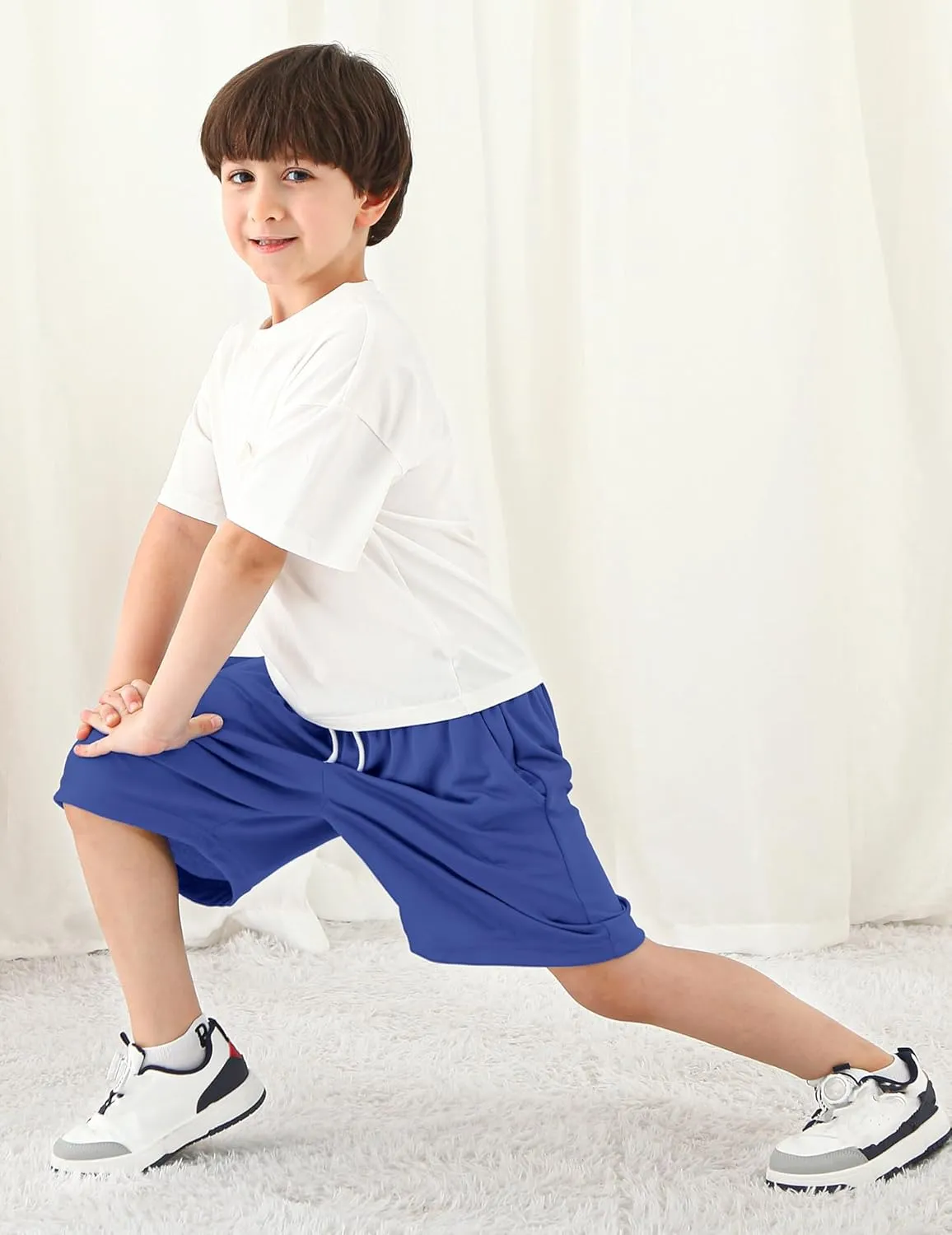 Boys Athletic Shorts Mesh Basketball Soccer Shorts Breathable Quick Dry Running Gym Activewear for Kids Youth 6-16 Years