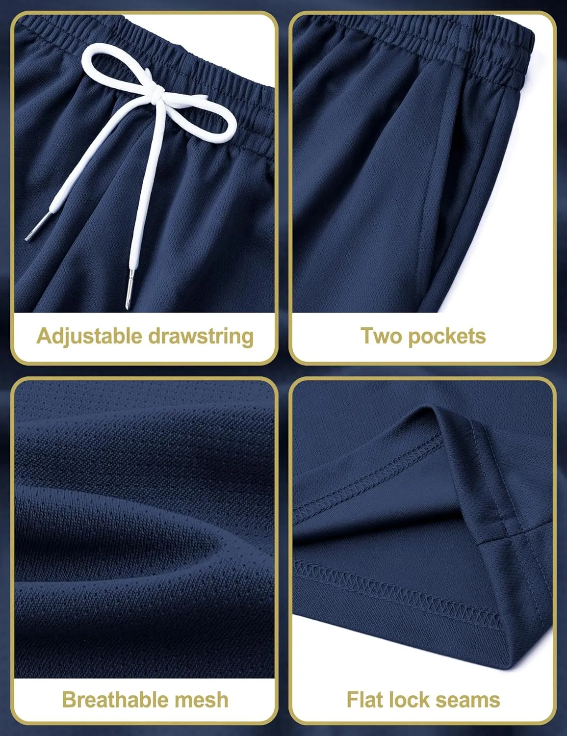 Boys Athletic Shorts Mesh Basketball Soccer Shorts Breathable Quick Dry Running Gym Activewear for Kids Youth 6-16 Years