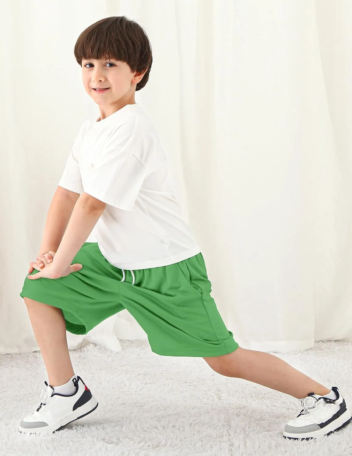 Boys Athletic Shorts Mesh Basketball Soccer Shorts Breathable Quick Dry Running Gym Activewear for Kids Youth 6-16 Years