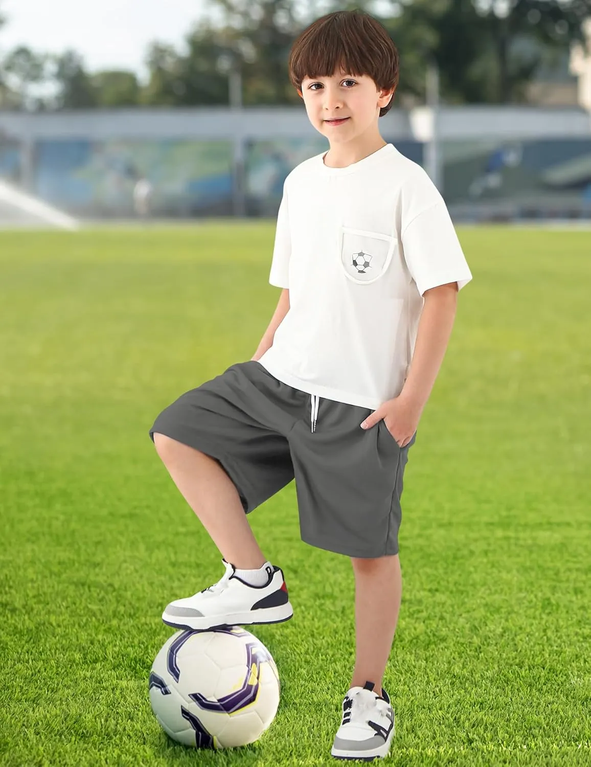Boys Athletic Shorts Mesh Basketball Soccer Shorts Breathable Quick Dry Running Gym Activewear for Kids Youth 6-16 Years