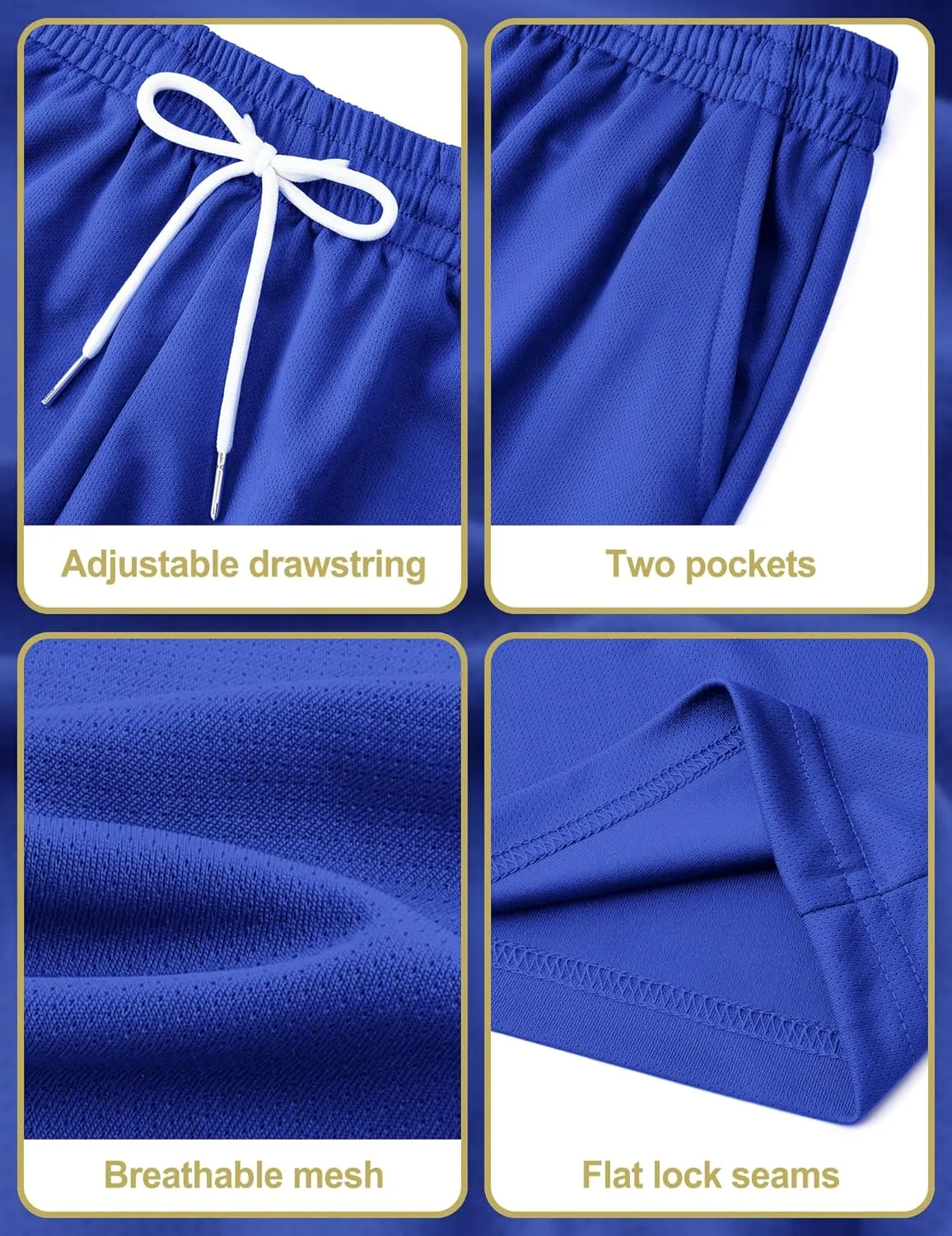 Boys Athletic Shorts Mesh Basketball Soccer Shorts Breathable Quick Dry Running Gym Activewear for Kids Youth 6-16 Years